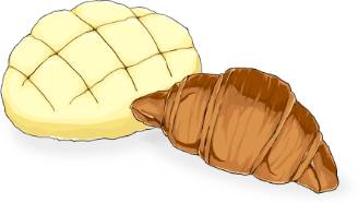 メロンパンとクロワッサン