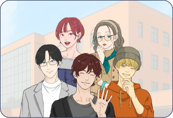 先輩キャラクター5人